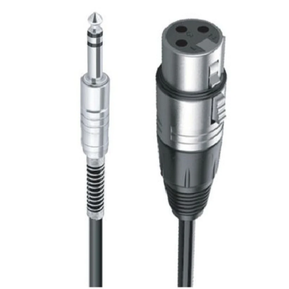 CAVO JACK 6.5MM A XLR FEMMINA AUDIO PROLUNGA PER MICROFONO DA 10 METRI JXLR-08