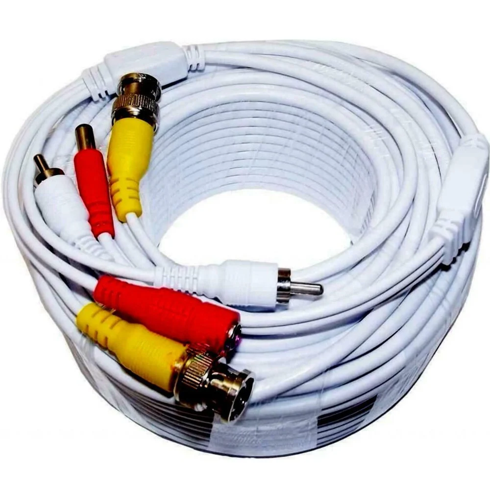 CAVO PROLUNGA AUDIO VIDEO RCA BNC DA 50MT PER DVR TELECAMERE CON ALIMENTAZIONE - TrAdE Shop Traesio