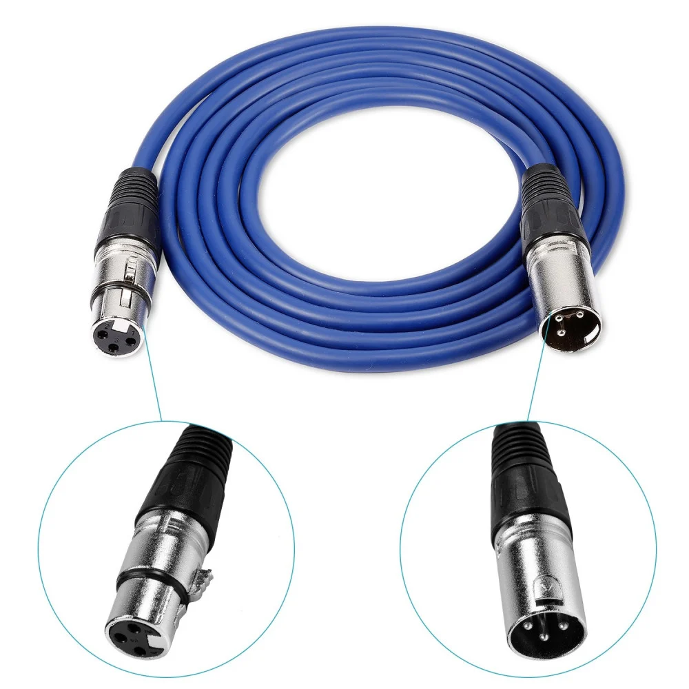 CAVO PROLUNGA MICROFONO CASSE MIXER CAVETTO 5MT MASCHIO FEMMINA XLR M/F - TrAdE Shop Traesio