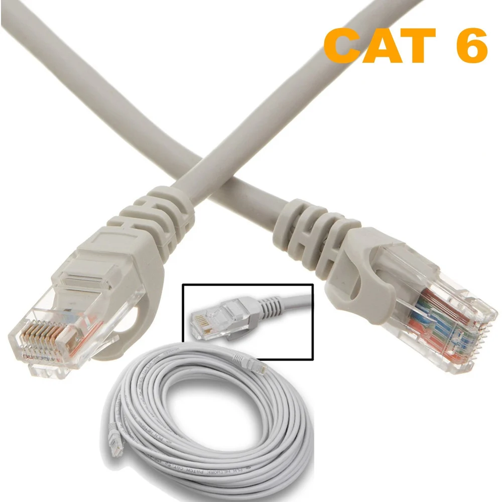 CAVO RETE LAN 30 MT PROLUNGA CAT-6 PER MODEM ROUTER COMPUTER ETHERNET PLUG RJ45