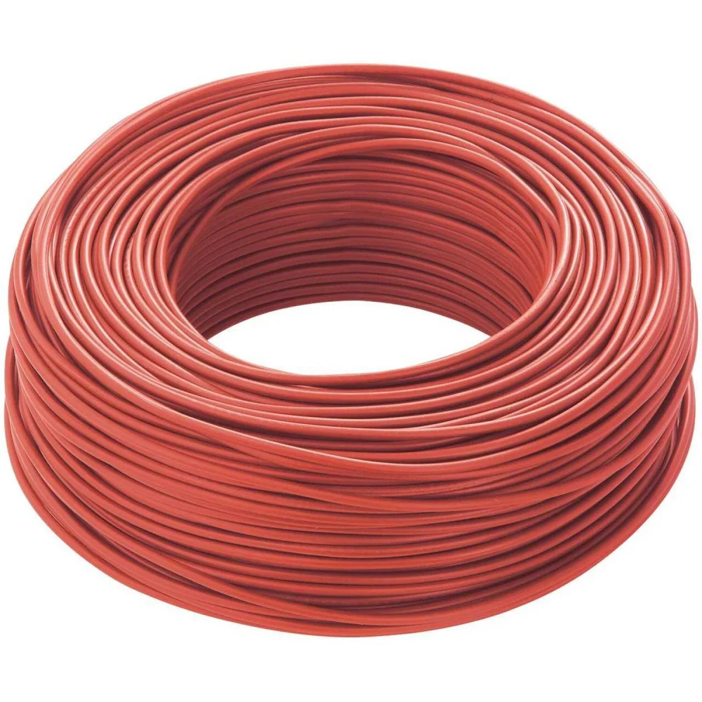 CAVO ROSSO 100 MT ISOLATO UNIPOLARE 1 X 1,5 M2 ANTIFIAMMA MATERIALE ELETTRICO - TrAdE Shop Traesio