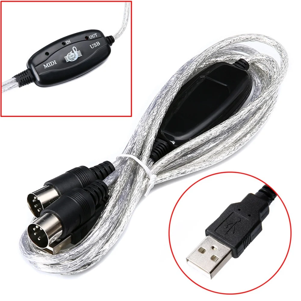 CAVO USB INTERFACCIA MIDI ADATTATORE IN OUT PC AUDIO TASTIERA/EXPANDER - TrAdE Shop Traesio