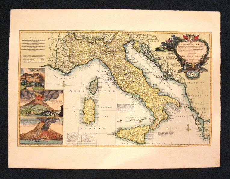 a new map of italy (italia) - Arredamento marinaresco