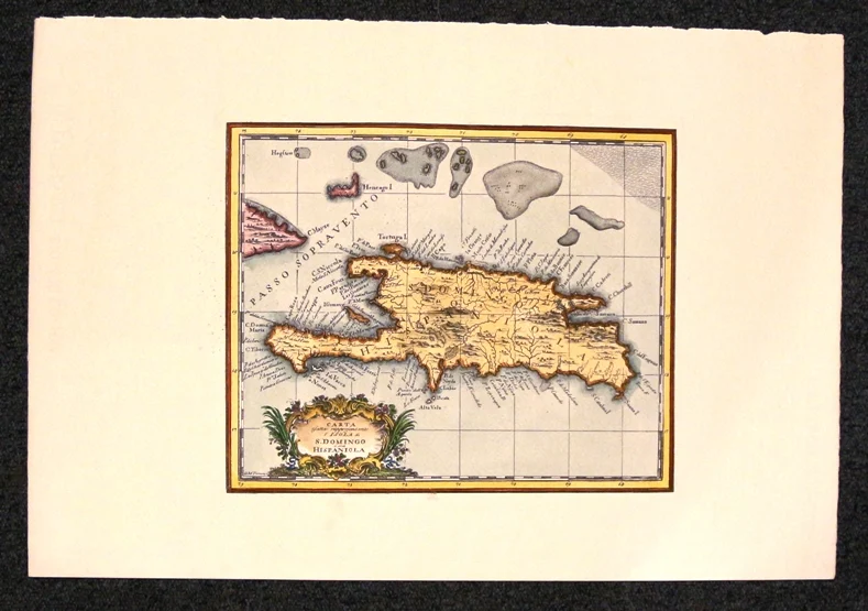 carta fatta rappresentante l’isola di s. domingo o sia hispaniola - Arredamento marinaresco