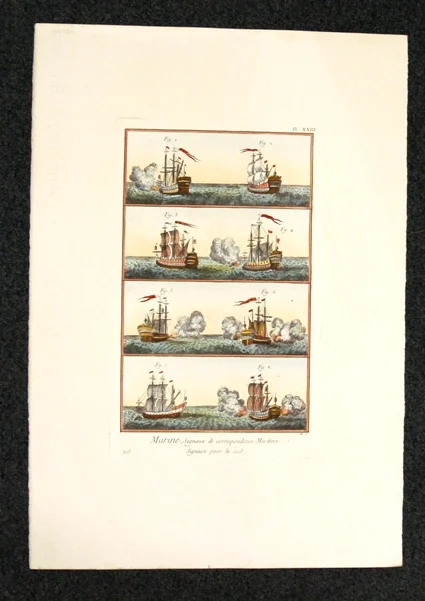 marine, signaux de correspondance maritime – signaux pour la nuit - Arredamento marinaresco