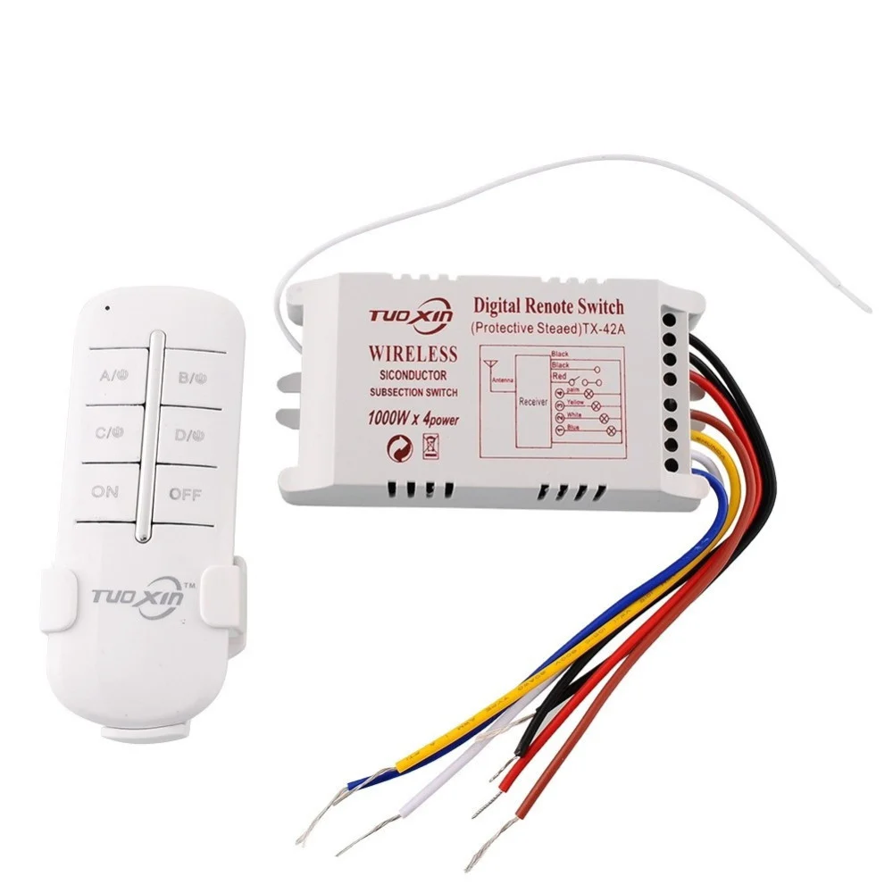 CENTRALINA 4 CANALI + TELECOMANDO WIRELESS PER CONTROLLO LUCI LED 1000 WATT X 4 - TrAdE Shop Traesio