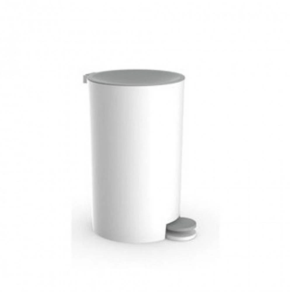 CESTINO PATTUMIERA ARREDO DA BAGNO BIANCO GRIGIO IN PLASTICA 16 X 25.5 CM 69851 - TrAdE Shop Traesio