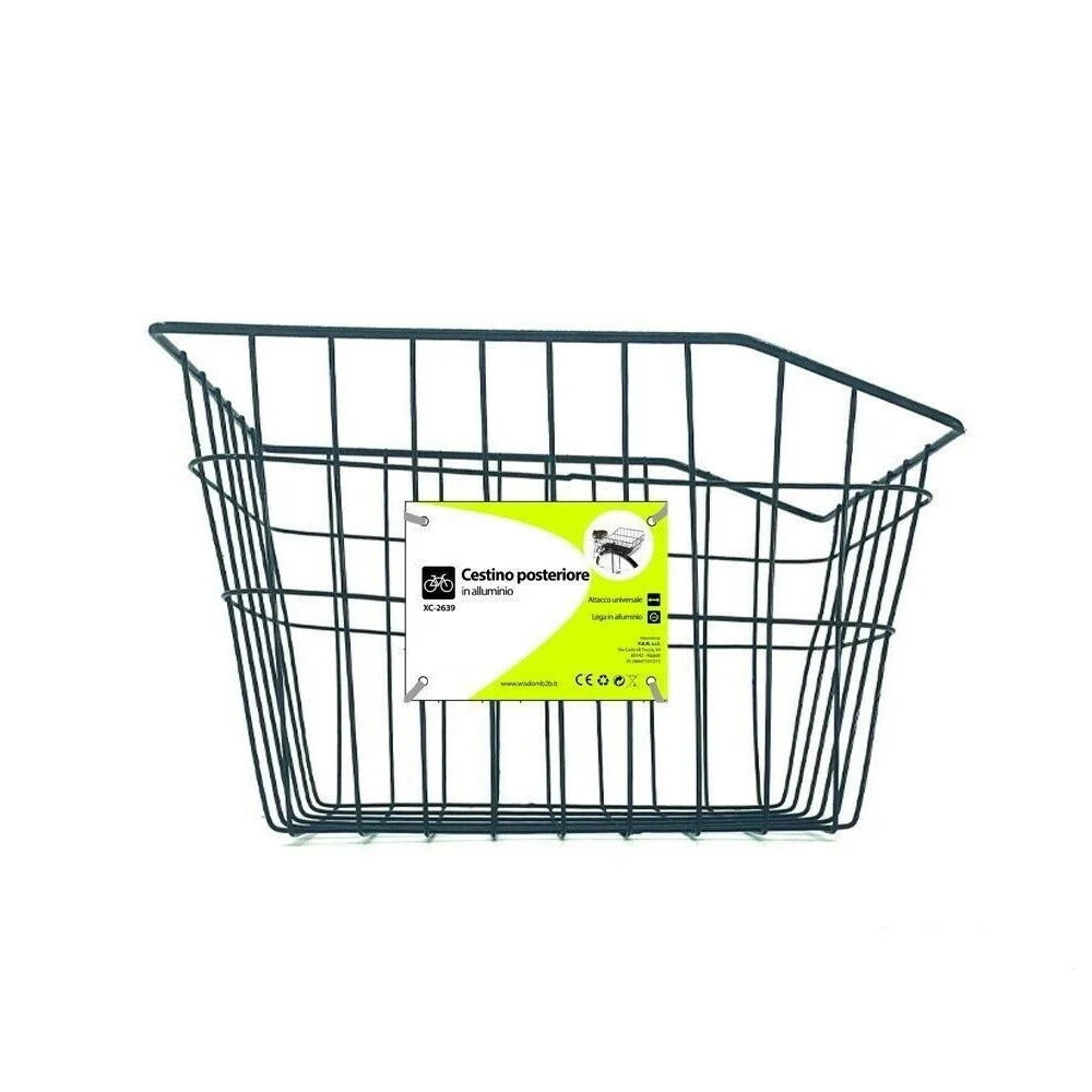 CESTINO PORTAPACCHI POSTERIORE IN ALLUMINIO UNIVERSALE BICI BICICLETTA XC-2639