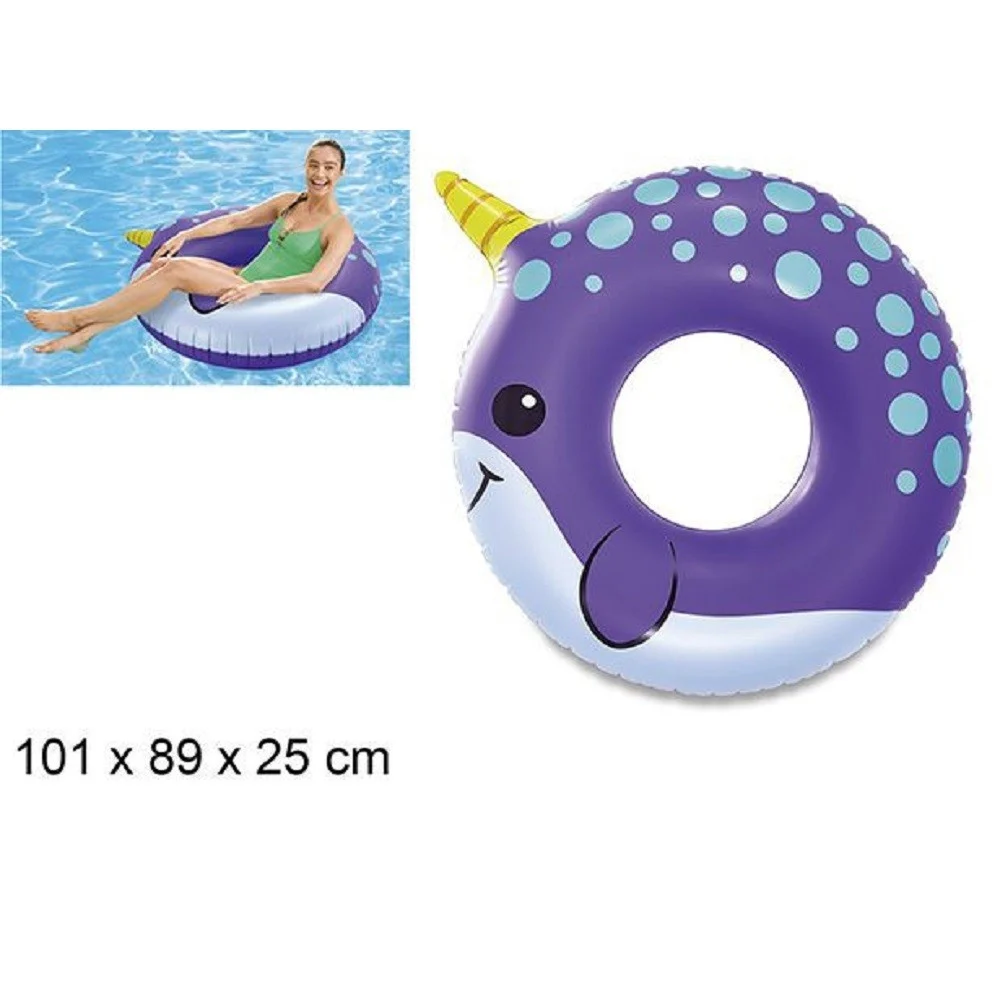 CIAMBELLA SALVAGENTE GONFIABILE NARVALO UNICORNO DI MARE 101CM PISCINA ESTATE MARE - TrAdE Shop Traesio