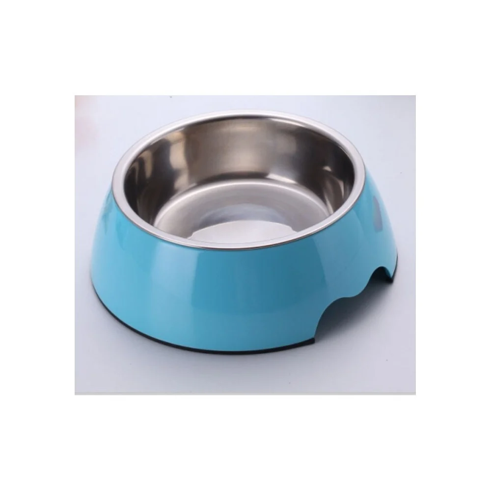 CIOTOLA 1 VASCHETTA ACCIAIO PLASTICA 21x8CM COCKER CANE GATTO CIBO ACQUA - TrAdE Shop Traesio