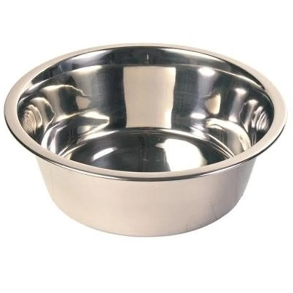 CIOTOLA 28CM CONTENITORE MANGIATOIA PER CANI CANE GATTO ANIMALI DOMESTICI IN ALLUMINIO CIBO ACQUA - TrAdE Shop Traesio