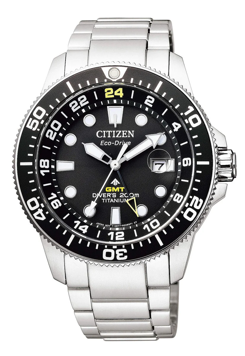 CITIZEN Orologio da Uomo Promaster Eco-Drive GMT Diver BJ7110-89E Argento
