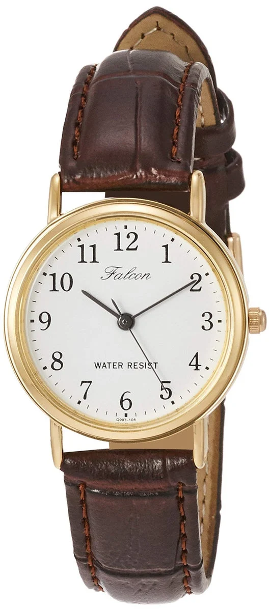 Citizen Q&Q Analog Waterproof Watch Leather Strap Q997-104 White