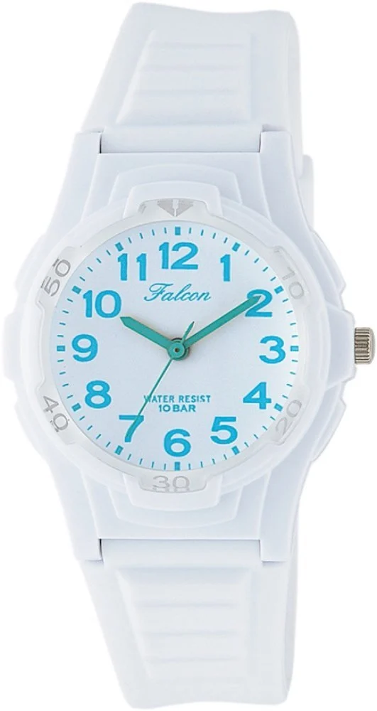 CITIZEN Q&Q Orologio Analogico Impermeabile 10 BAR Donna Bambini VS06-005 Bianco Azzurro