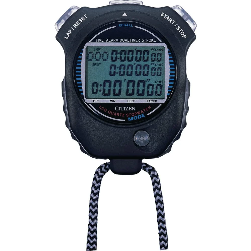 CITIZEN RHYTHM cronometro resistente agli schizzi con tempi intermedi Nero LC058-A02