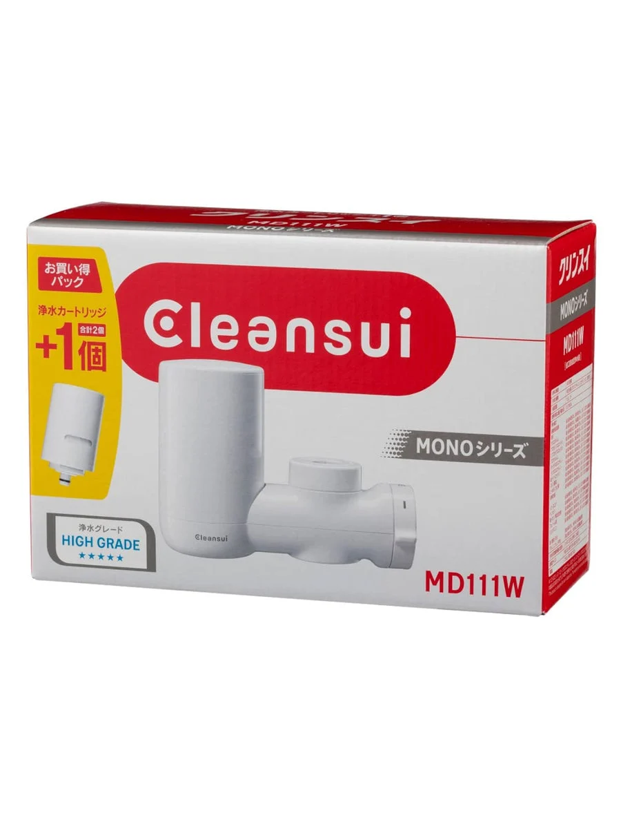 Cleansui filtro acqua da rubinetto serie MONO MD111W-WT con 2 cartucce