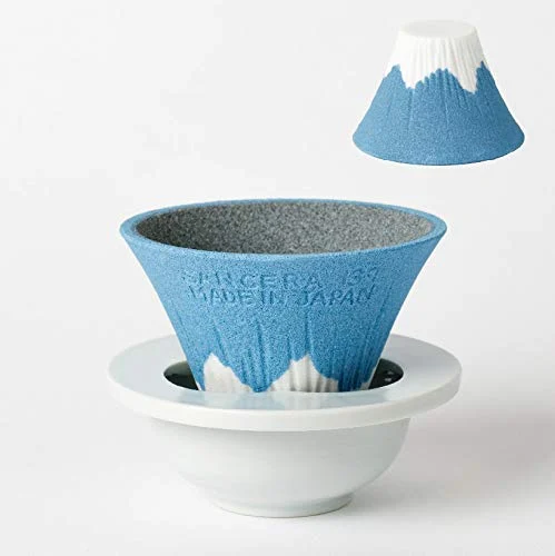 Cofil Fuji Ceramica Coffee Filter Dripper con Base e Saucer