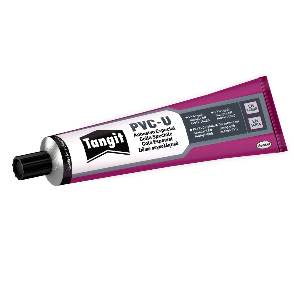 COLLA SPECIALE PER PVC-U 125GR RIPARA RACCORDI TUBI GRIGI PVC HENKEL TANGIT