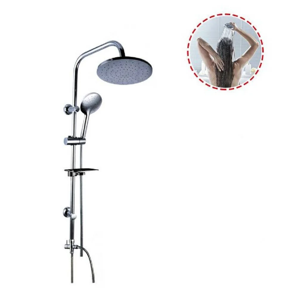 COLONNA DOCCIA KIT SALISCENDI SOFFIONE FISSO DOCCETTA MULTIGETTO 69128 PORTASAPONE - Cleafe