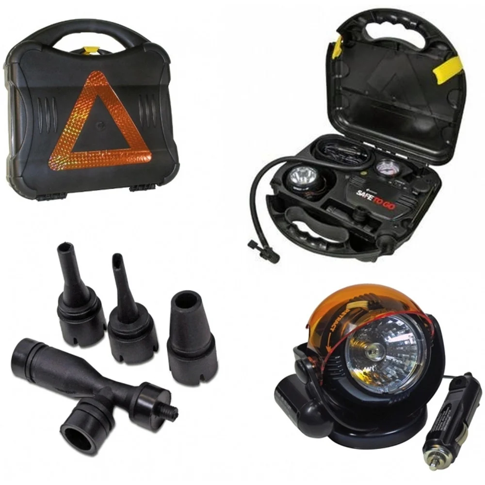 COMPRESSORE D'ARIA SAFE 12VOLT MANOMETRO TRIANGOLO EMERGENZA AUTO MOTO PORTATILE - TrAdE Shop Traesio
