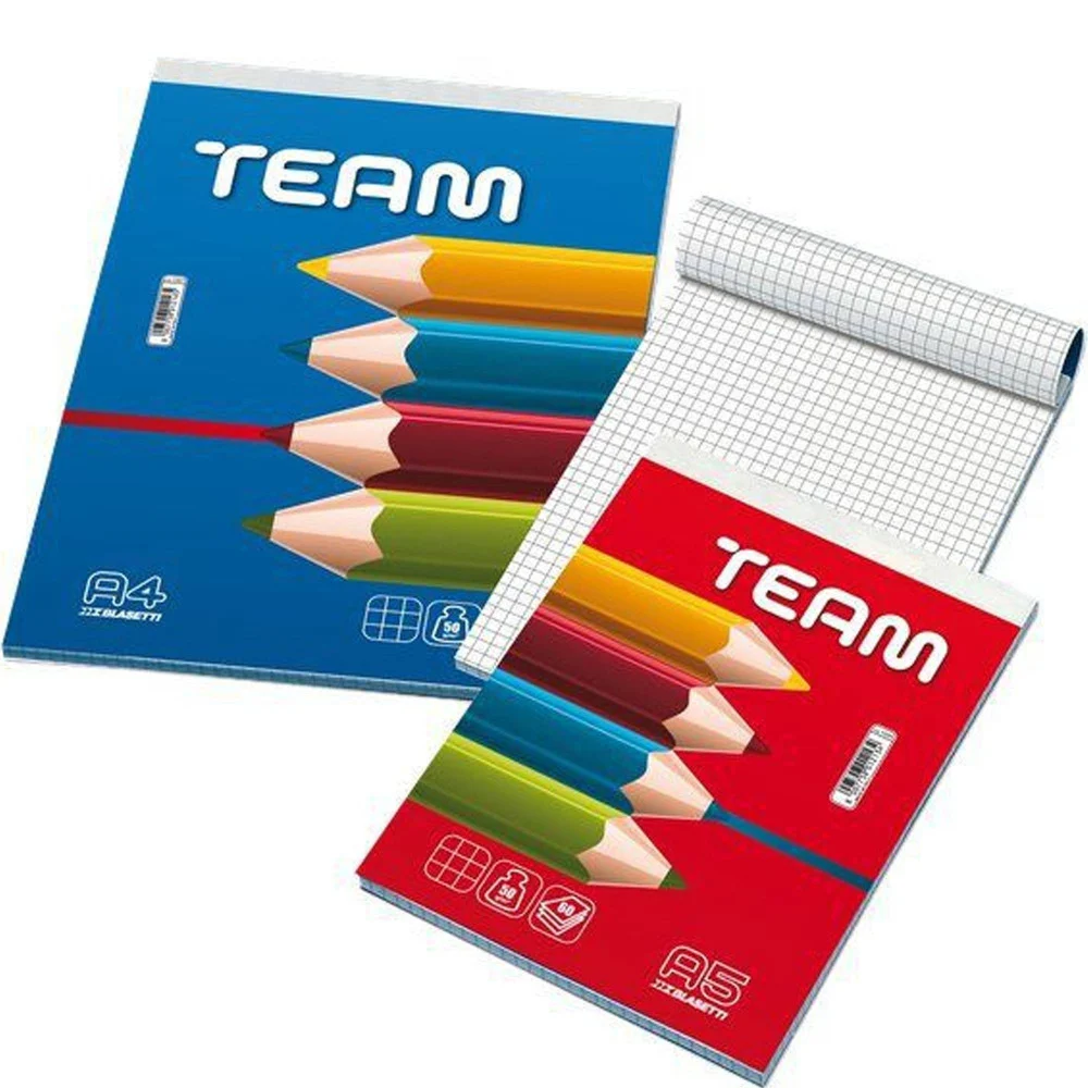 CONFEZIONE DA 3 BLOCK NOTES A QUADRETTI A5 50 FOGLI 5 MM BLOCCO NOTE TACCUINO - TrAdE Shop Traesio