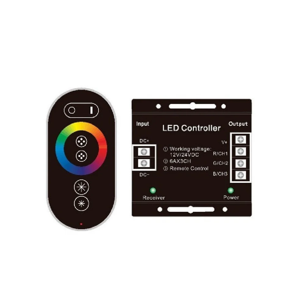 CONTROLLER LED RGB CON TELECOMANDO TOUCH CENTRALINA STRIP STRISCIA LED 12V - TrAdE Shop Traesio
