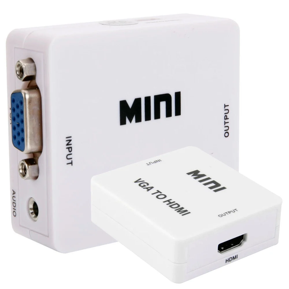 CONVERTITORE ADATTATORE MINI VGA A HDMI FULL HD VIDEO 1080P AUDIO PER PC LAPTOP - TrAdE Shop Traesio