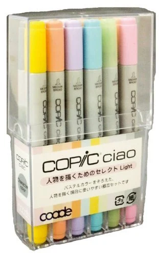 COPIC Ciao 12 Colori Selezionati per Disegnare Persone - 12 Colori