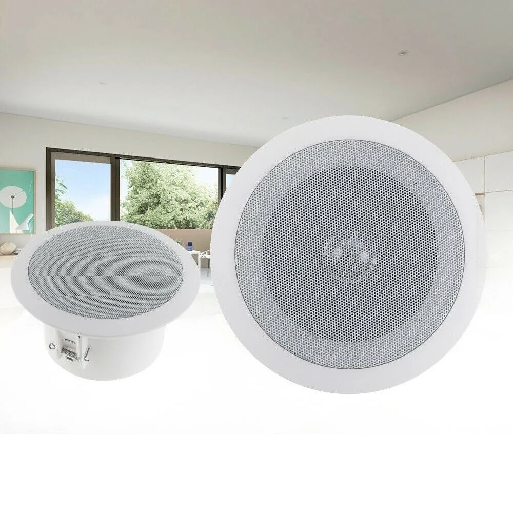 COPPIA CASSE ALTOPARLANTI AUDIO BLUETOOTH SOFFITTO INCASSO CASA 15W 180MM EA8056 - TrAdE Shop Traesio