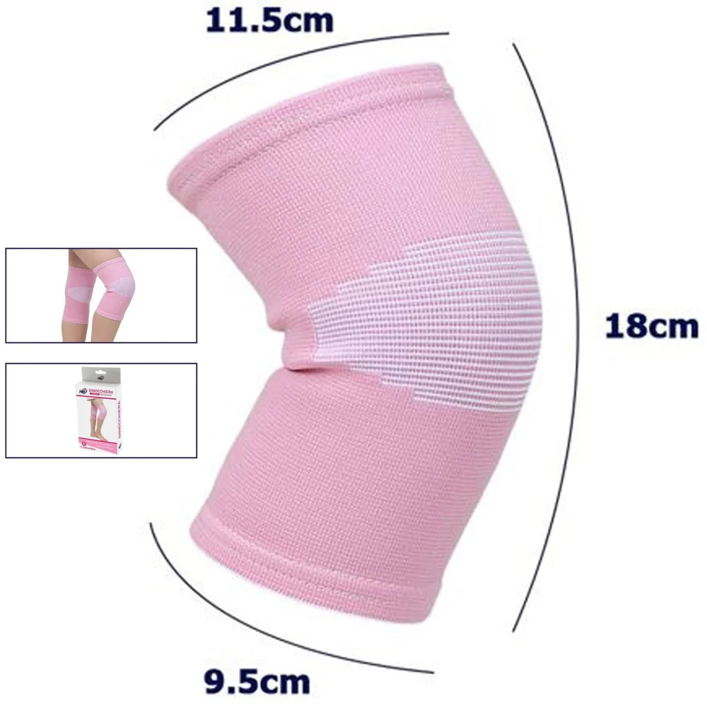 COPPIA GINOCCHIERE FASCIA ELASTICA ANALLERGICA LAVABILE PER BAMBINI ROSA TG. S - TrAdE Shop Traesio