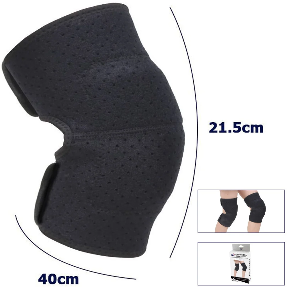 COPPIA GINOCCHIERE FASCIA TUTORE ANALLERGICA LAVABILE PER BAMBINI COLORE NERO M - TrAdE Shop Traesio