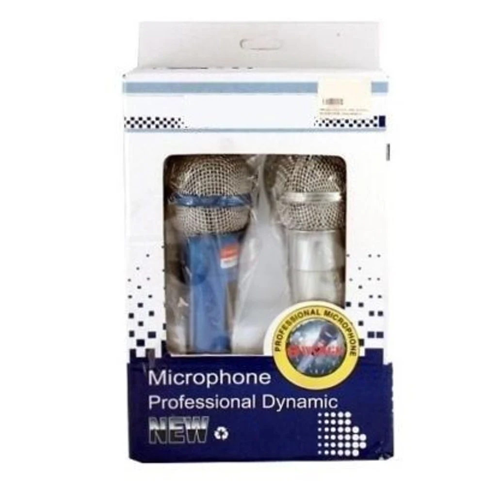 COPPIA MICROFONI DINAMICO TEKONE TE-119 CON FILO KARAOKE CONFERENZA