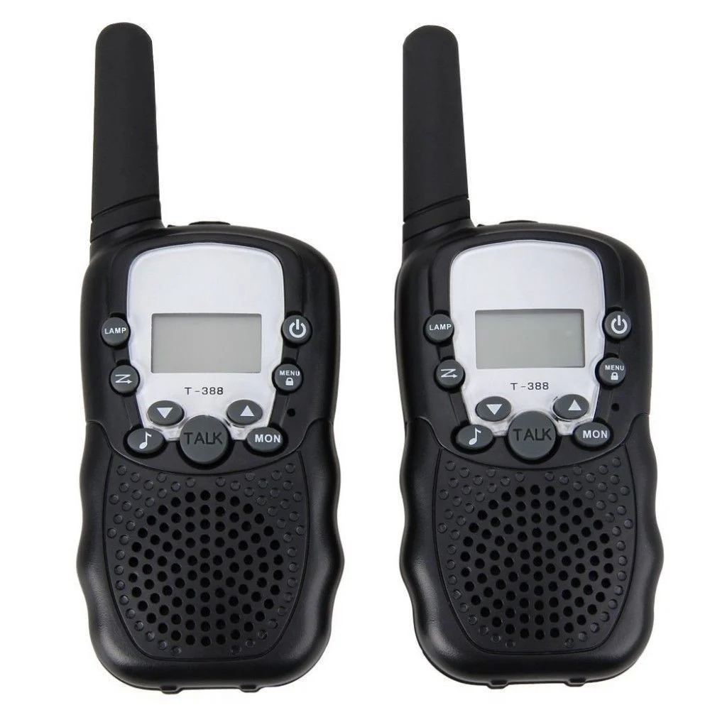 COPPIA RICETRASMITTENTI WALKIE TALKIE 2 MULTI CANALI WIRELESS 5 KM TORCIA T-388