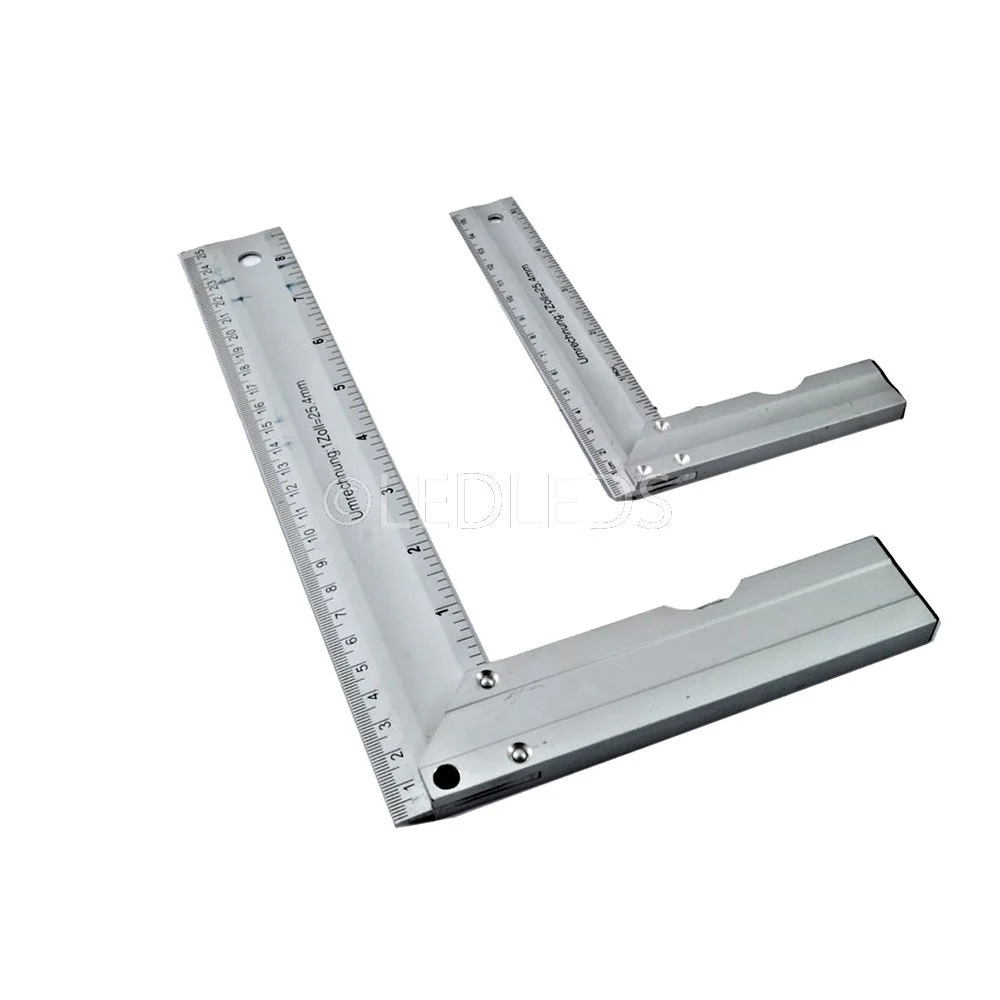COPPIA SQUADRA SQUADRATRICE IN ALLUMINIO KIT 2 PEZZI CON BOLLA E ANGOLO 45° - TrAdE Shop Traesio