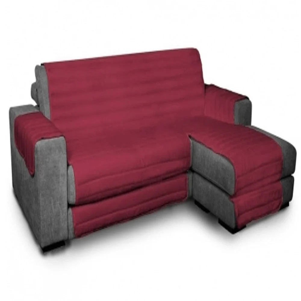 COPRIDIVANO BORDEAUX CON PENISOLA 280X285CM DA BRACCIOLO A BRACCIOLO PROTEZIONE - TrAdE Shop Traesio