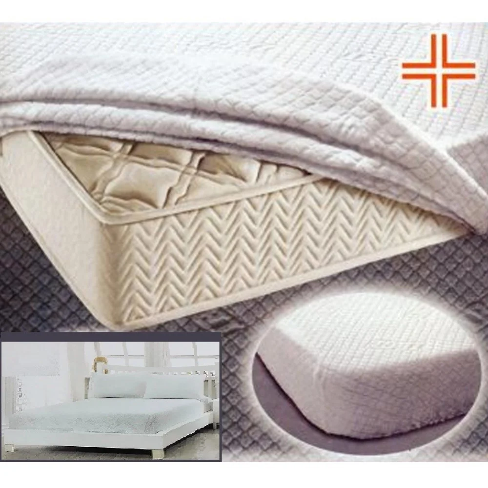 COPRIMATERASSO 1 PIAZZA SPUGNA JERSEY ESTENDIBILE CON DISEGNO JACQUARD 90X200CM - TrAdE Shop Traesio