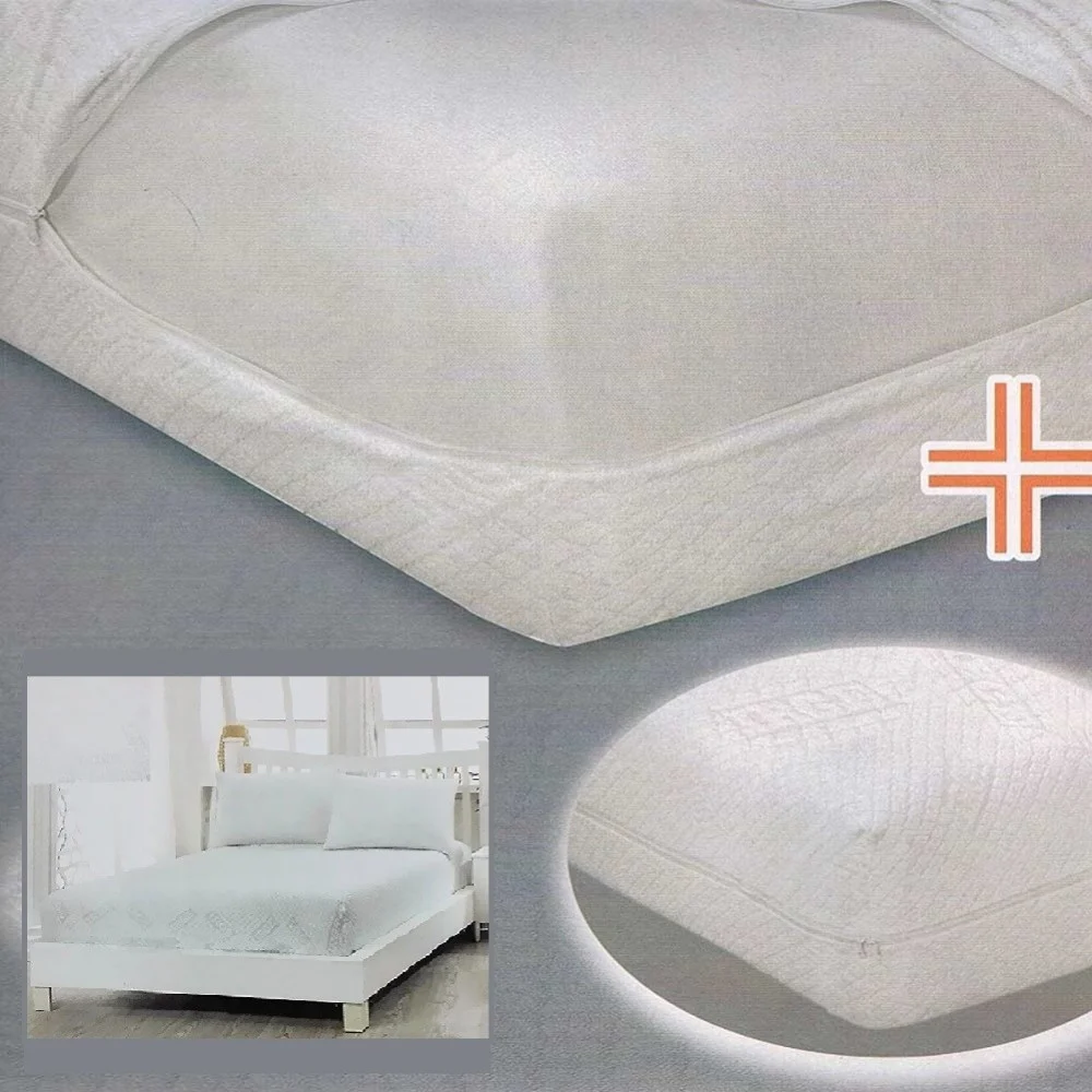 COPRIMATERASSO SINGOLO 1 PIAZZA SPUGNA JERSEY CON DISEGNO JACQUARD E 90X200CM - TrAdE Shop Traesio