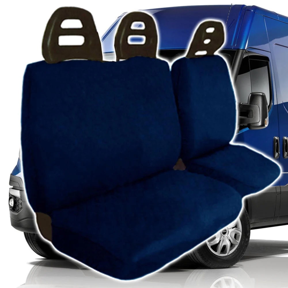COPRISEDILI COPRI SEDILI PER FURGONE 3 POSTI UNIVERSALI IN COTONE BLU SCURO - TrAdE Shop Traesio