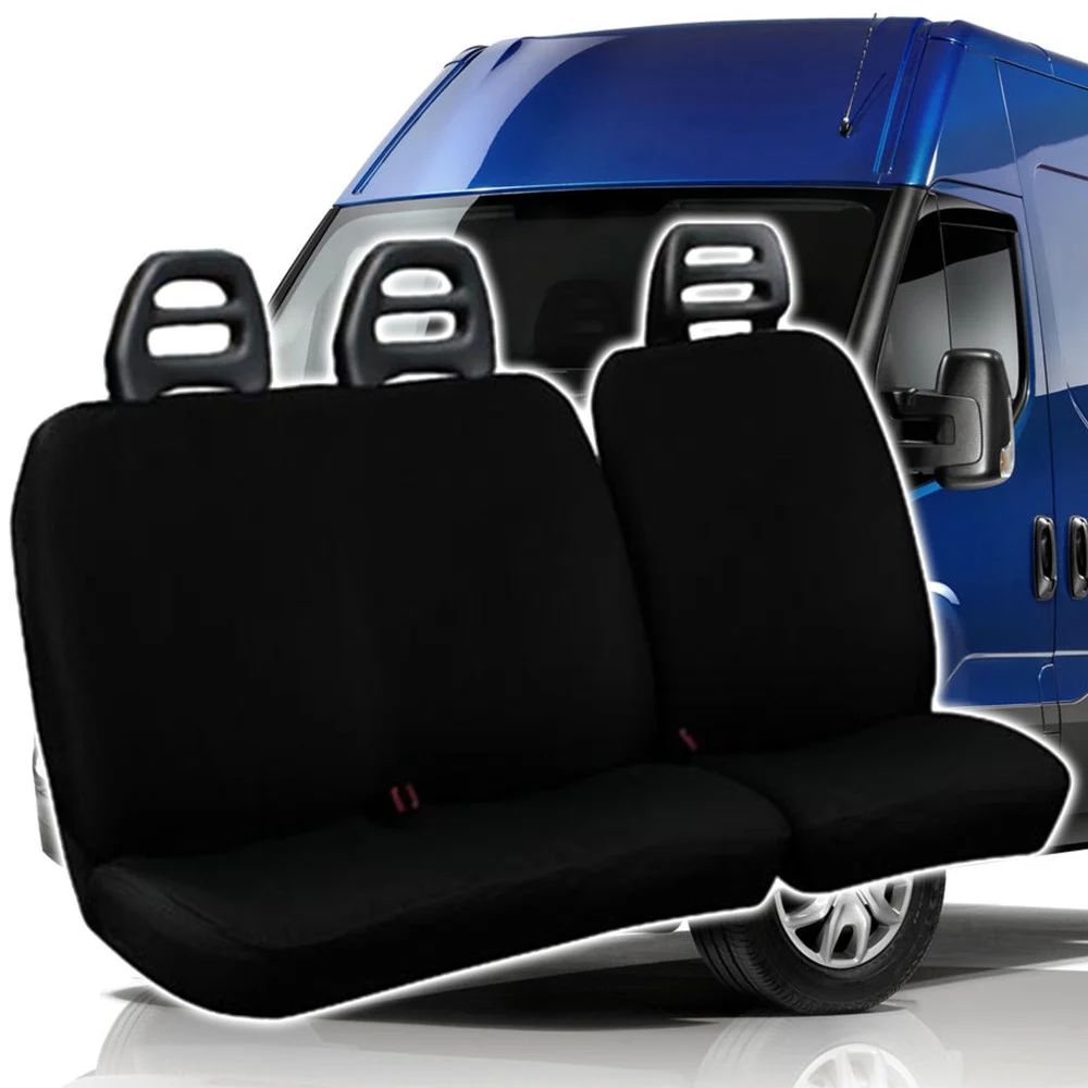 COPRISEDILI PER FURGONE 3 POSTI IVECO DAILY UNIVERSALI IN COTONE COLORE NERO - TrAdE Shop Traesio