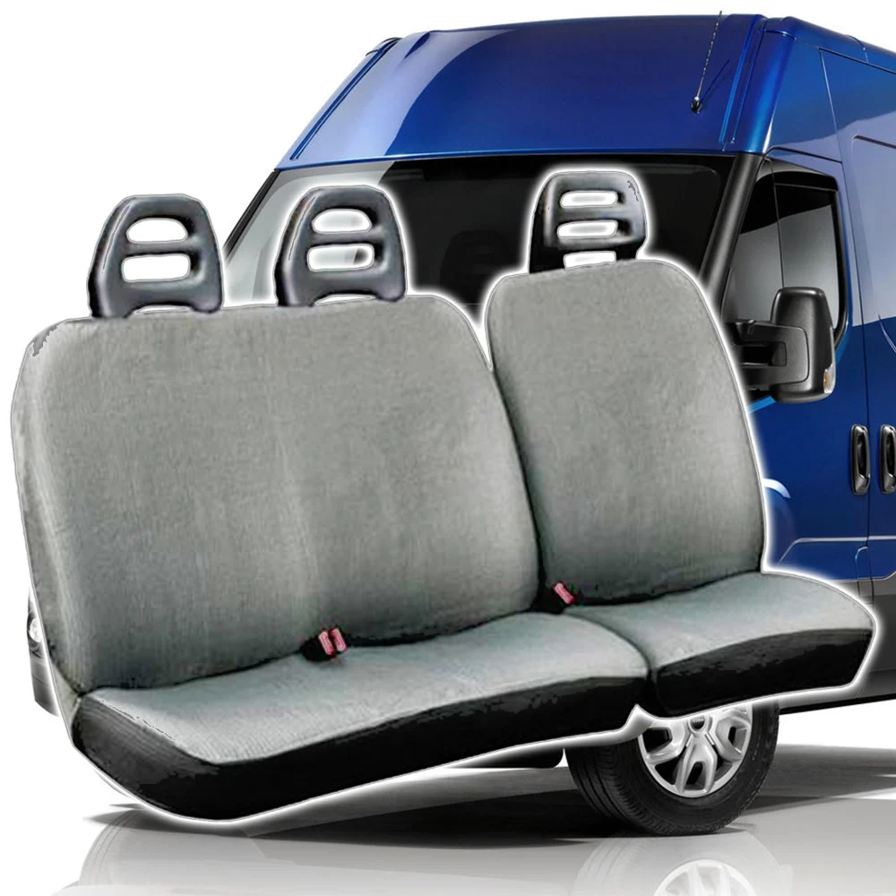 COPRISEDILI PER FURGONE 3 POSTI IVECO DAILY UNIVERSALI IN COTONE GRIGIO CHIARO - TrAdE Shop Traesio