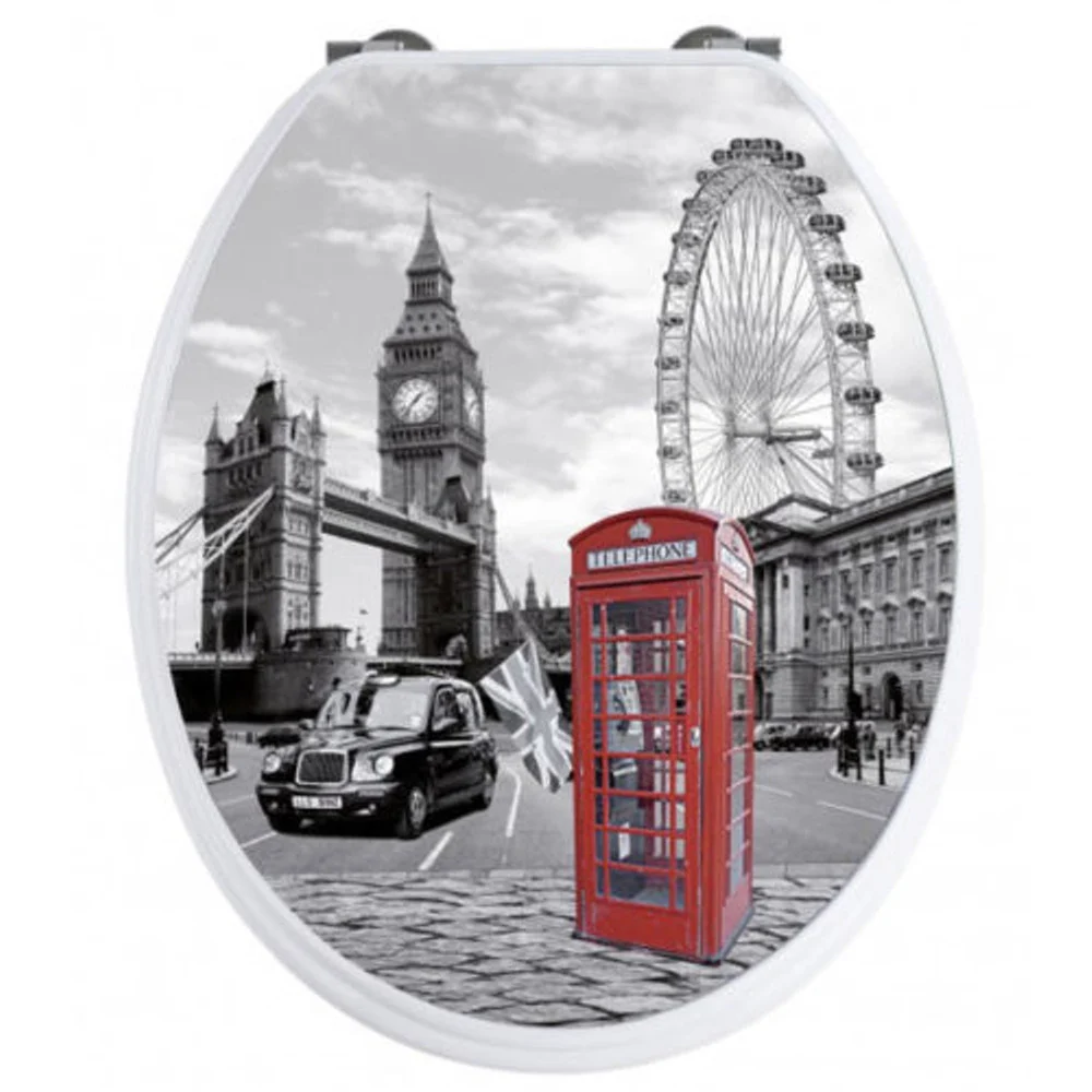 COPRIWATER COPRI WATER SEDILE WC BAGNO UNIVERSALE CERNIERE ACCIAIO LONDRA - Cleafe