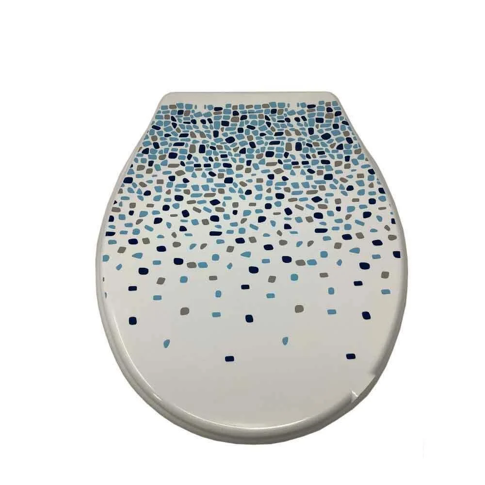 COPRIWATER IN PLASTICA RESISTENTE TAVOLETTA WC 44X36.5 CM FANTASIA MOSAICO - Cleafe