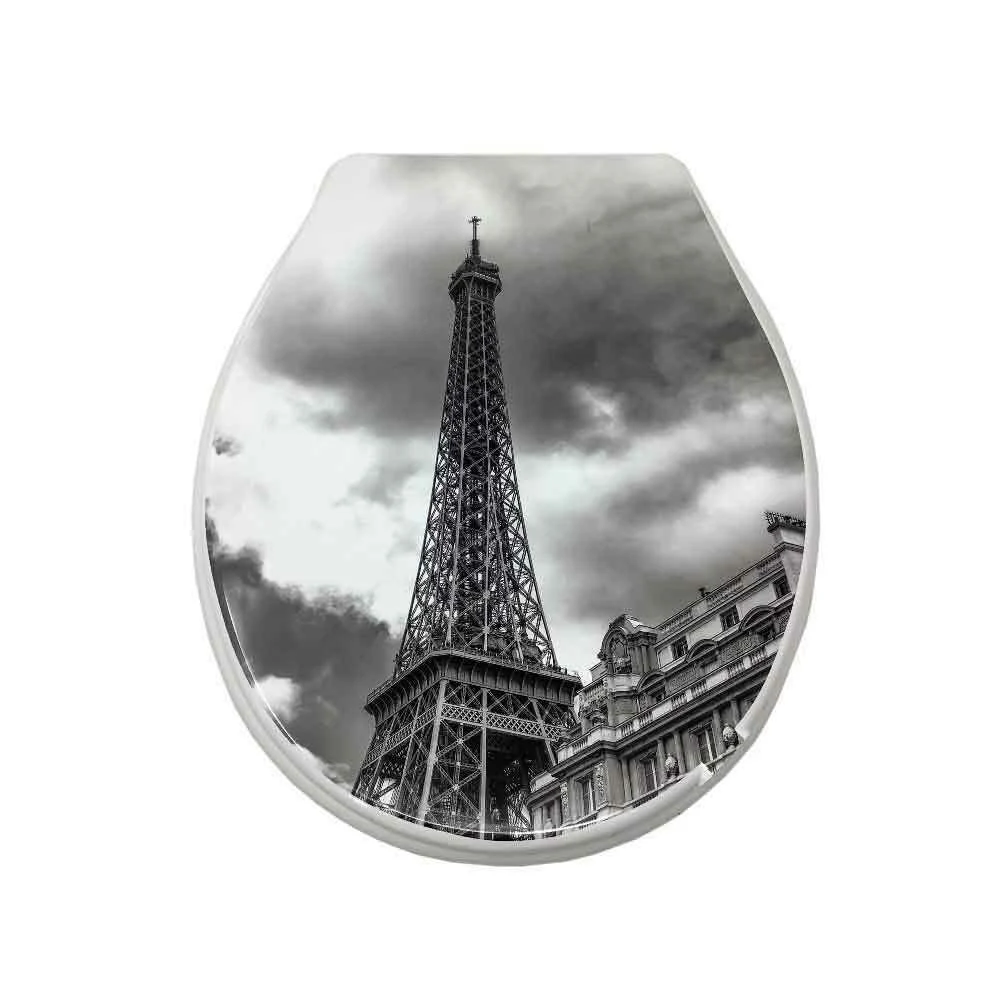 COPRIWATER IN PLASTICA RESISTENTE TAVOLETTA WC 44X36.5CM FANTASIA PARIGI - TrAdE Shop Traesio