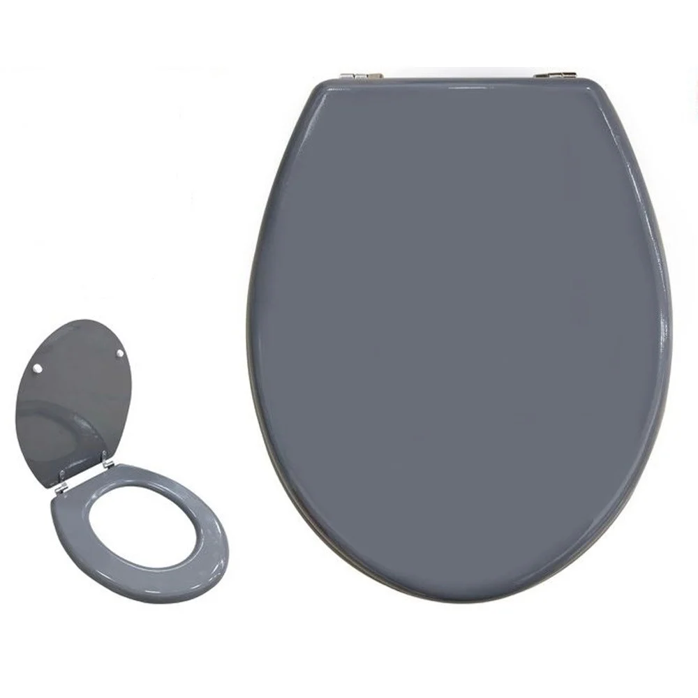 COPRIWATER UNIVERSALE BAGNO COPRI WC IN LEGNO MDF CERNIERE ACCIAIO GRIGIO 52985A - Cleafe