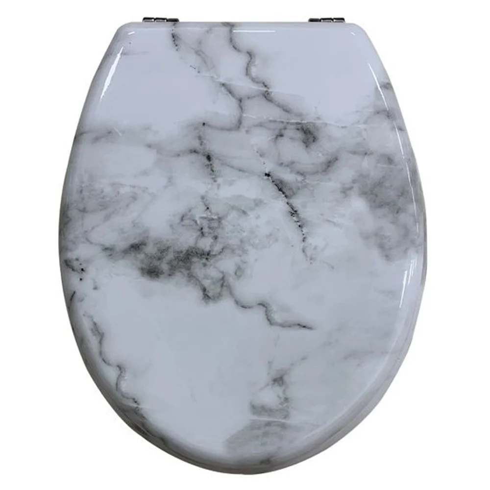 COPRIWATER UNIVERSALE RESISTENTE CON STAMPA MARMORIZZATA CERNIERE WC BAGNO 69201 - Cleafe