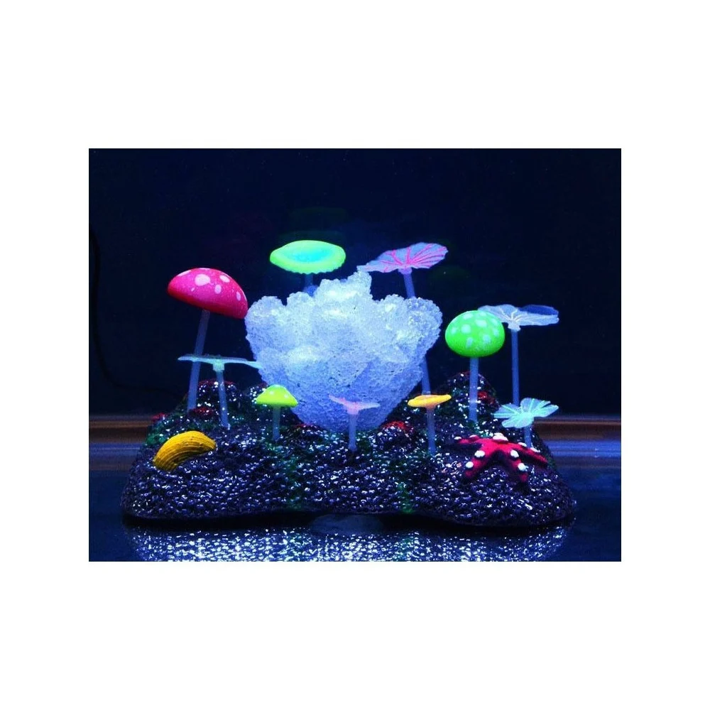 CORALLO FLUORESCENTE ERBA STELLA FUNGHI ORNAMENTO PER ACQUARIO DECORAZIONI - TrAdE Shop Traesio