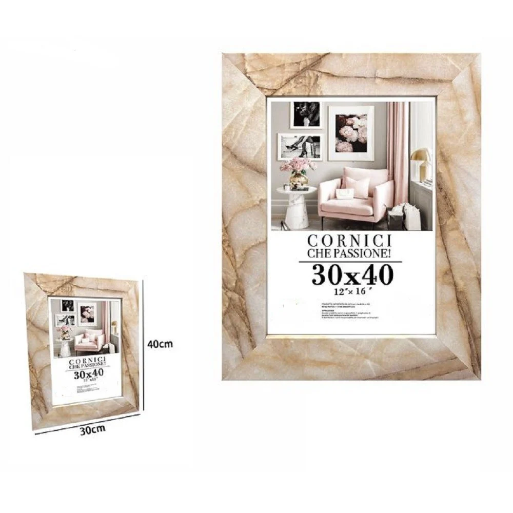 CORNICE FOTO PORTAFOTO QUADRI TELE POSTER 30 X 40 CM MODELLO EFFETTO MARMO 71666 - TrAdE Shop Traesio