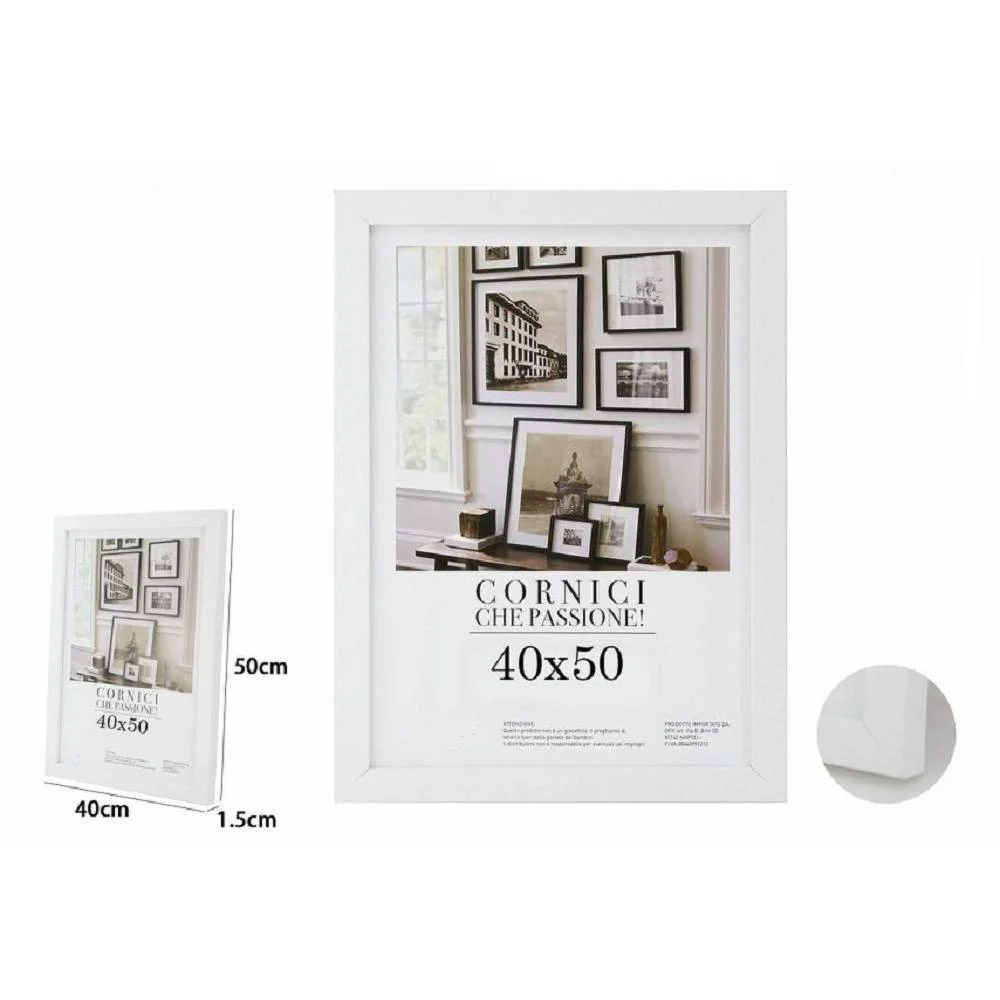 CORNICE PER FOTO FOTOGRAFIE QUADRI TELE POSTER PORTAFOTO 40 X 50 CM BIANCA 63152 - TrAdE Shop Traesio