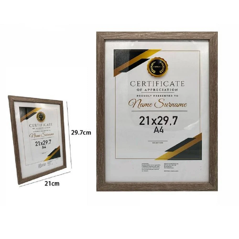 CORNICE PER FOTO QUADRI TELE PORTAFOTO A4 21 X 29.7 CM MODELLO LEGNO SCURO 70780 - TrAdE Shop Traesio