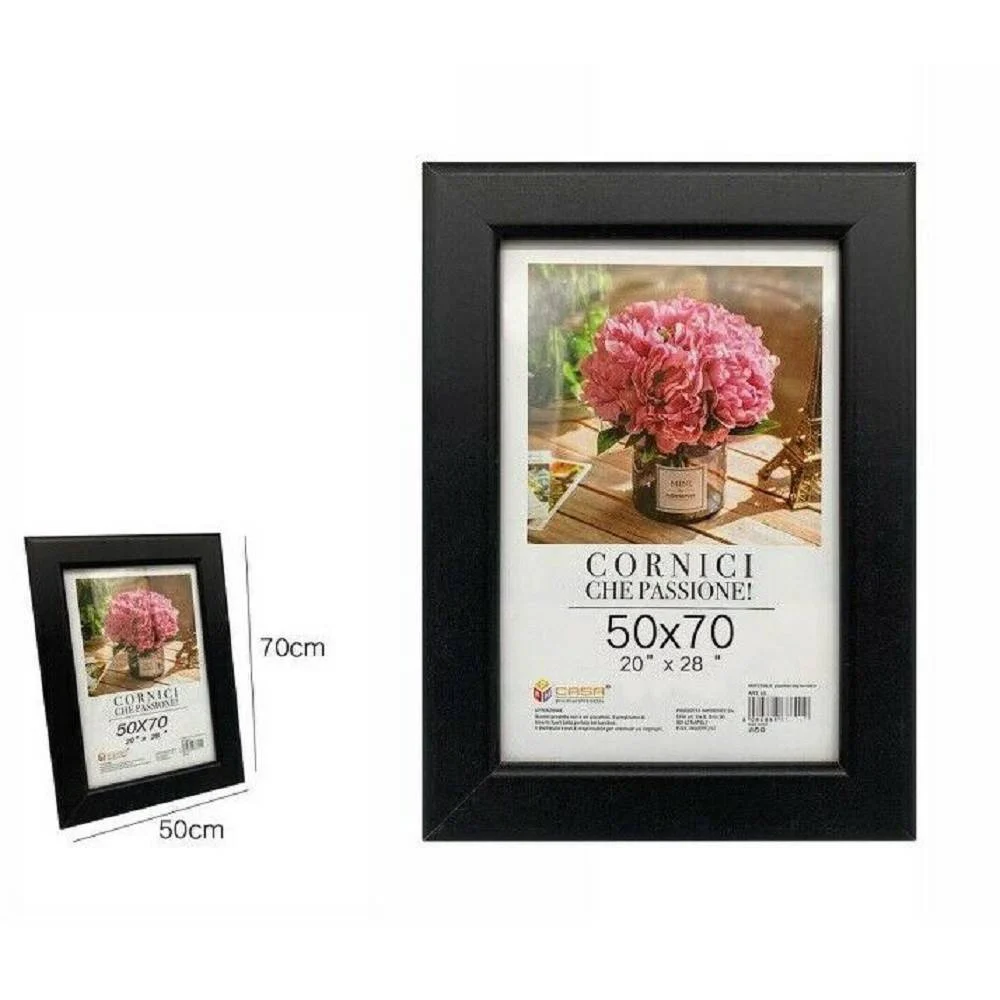 CORNICE PORTAFOTO PORTA FOTO FOTOGRAFIA QUADRI TELE POSTER 50 X 70 CM NERA 68659 - TrAdE Shop Traesio